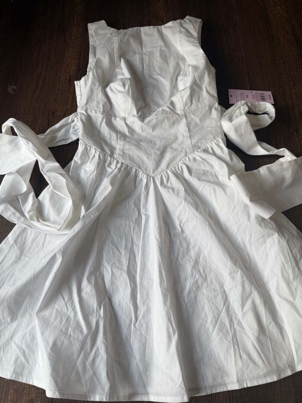 Wild Fable Dress Size XXS White Backless Bow Cotton